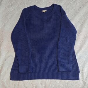 3/$10 Sonoma Blue Crew Neck Sweater with Ribbed Texture